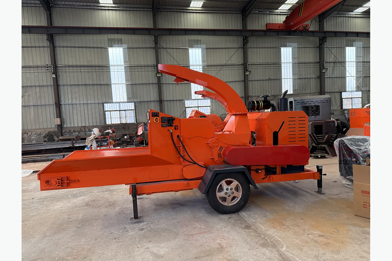 Factory-built mobile biomass machinery